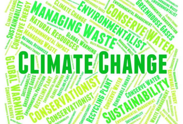 Word cloud of climate change terms