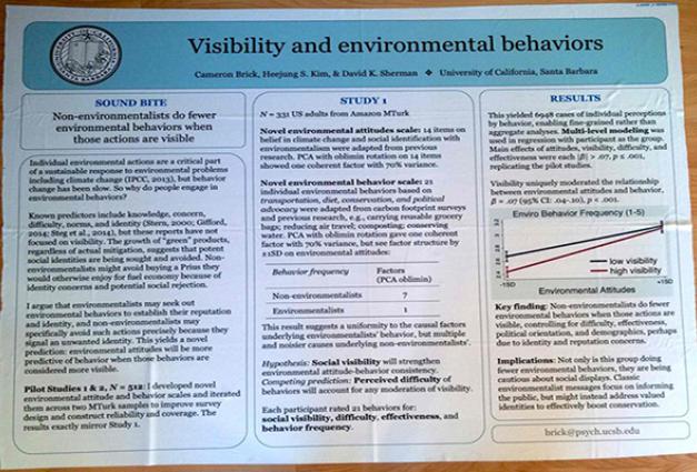 Image of Visibility and Environmental Behaviors poster