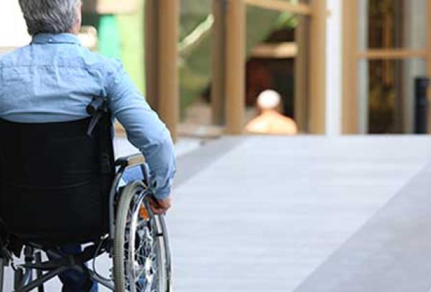 Older man in wheelchair