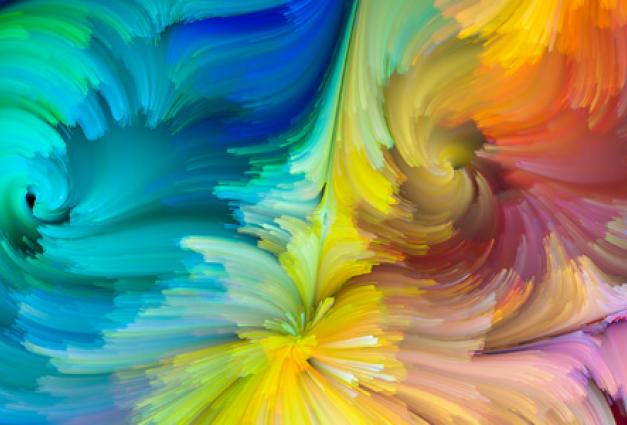 Illustration of colorful brushstrokes