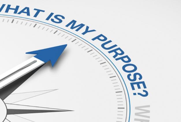 Image of compass pointing to "What is my purpose?"