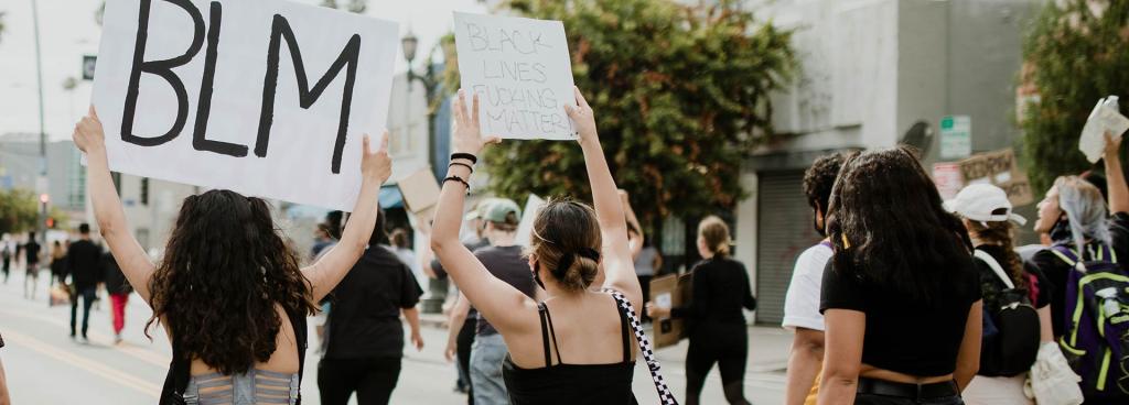Young white women at protest